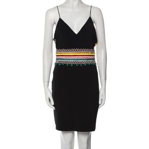 Alice + Olivia Embroidered Detail slip dress
